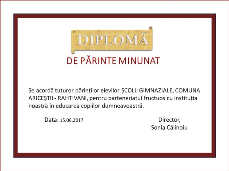 diploma parinti